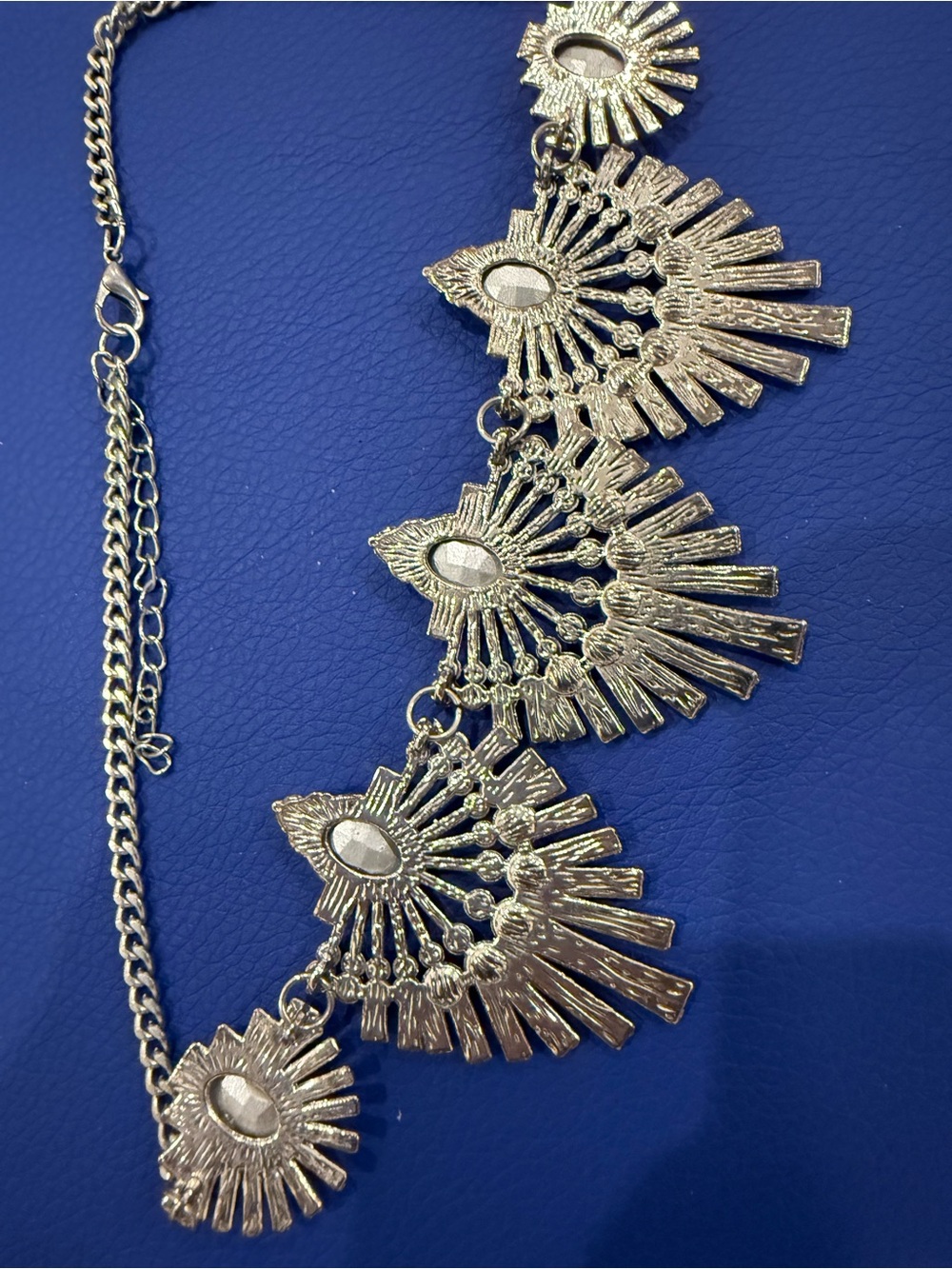 Silver Crystal Necklace & Earrings Set - Picture 5 of 6